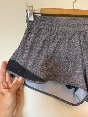 LULULEMON Hotty Hot Lined Active Short II 2.5" Heather Lux Multi Gray/Black Sz 6 thumbnail 4