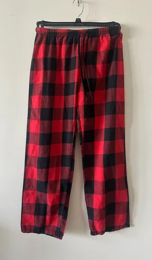Women’s red black checkered pajamas pants Small thumbnail 1