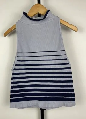 Free People Intimately High Five Halter High Neck Seamless Cami In Navy Sz‎ M/L thumbnail 1