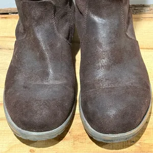 Ruff Hewn Maya Dark Brown Faux Suede‎ Moto Boots Size 8 A37 thumbnail 5