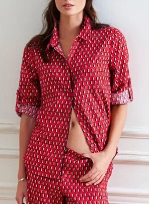 Victoria’s Secret Red penguin pajamas size small thumbnail 1