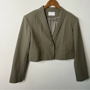 Lattelier SET Olive Green Blazer Short 2 Piece Set‎ Women’s Size S thumbnail 7