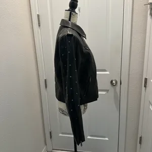 Maurices Black Studded Faux Leather Moto Jacket - Women thumbnail 4