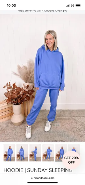 Sunday Sleeping Club Sweat Set Blue thumbnail 5