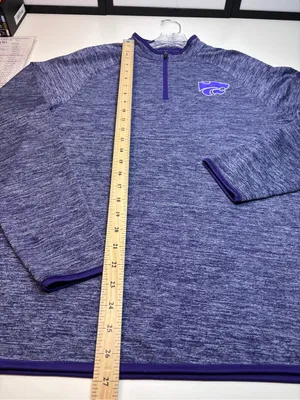 Colosseum Purple Heather 1/4Zip Long Sleeve Pullover Kansas State Wildcats Sz S thumbnail 11