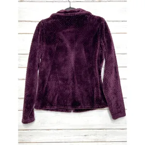 Columbia Sportswear Purple Fleece Jacket Medium Full Zip Sherpa Plush thumbnail 2
