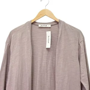 NWT Three Bird Nest Mocha Long Duster Cardigan Size Large 100% Cotton Open Front thumbnail 9
