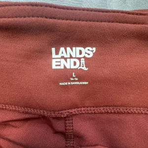 Lands End Everyday Active Pants L Rust Pull On Stretch Pockets Athleisure thumbnail 9