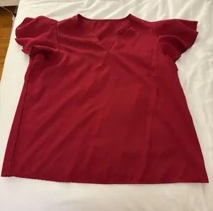 SHEIN Notch Collar Work Shirt  thumbnail 1