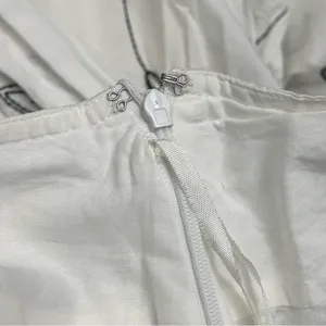 JUNO Vintage Look Embroidered White Midi Skirt Sz M thumbnail 9
