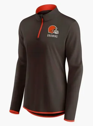 Fanatics Cleveland Browns Womens 1/4 Zip Long Sleeve Pullover Size‎ 2X thumbnail 1
