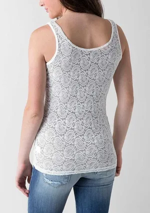 BKE Glitter Lace Tank thumbnail 1