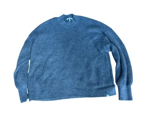 Vuori Womens Merino Wool Ribbed Mock Neck Sweater Heathered Gray Size Small thumbnail 1