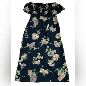 Flynn Skye Anthropologie romantic strapless midi dress garden party botanical NWT XS thumbnail 8