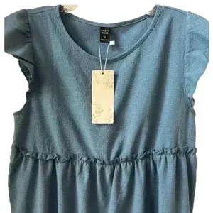 Emery Rose Women's Blue Cap Sleeve Tiered Midi Dress Size S Casual Summer‎ thumbnail 6