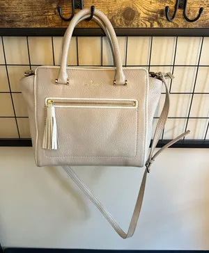 Kate Spade Allyn Chester Leather‎ Crossbody Satchel Purse, Tassel thumbnail 1
