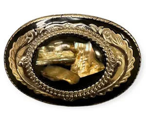 Western Mother Of Pearl Belt Buckle thumbnail 1