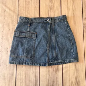 Abercrombie & Fitch High Rise Denim Mini Wrap Skirt thumbnail 3
