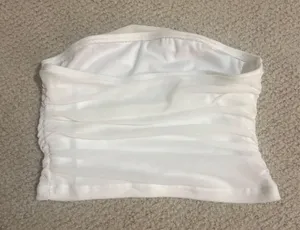 Forever 21 white scrunch tube top thumbnail 3