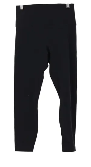 Hyba Womens High Waisted Activewear Leggings Black Cropped Size M thumbnail 1