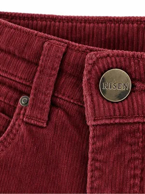 Risen Jeans Size 13/31 Brick Red Corduroy High Rise Wide Leg Pants thumbnail 5