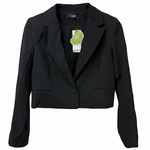 NWT Cider Women's Cropped Black blazer / Jacket Sz XS thumbnail 2