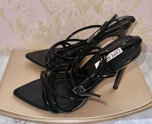 Cape Robbin black pointed strapped heels size 6.5 women’s thumbnail 1