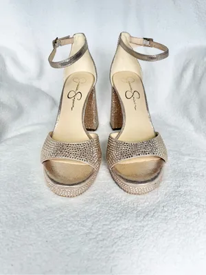 Jessica Simpson Women’s Gold Platform Ankle-Strap Sandal - new no tags Size 9 thumbnail 5