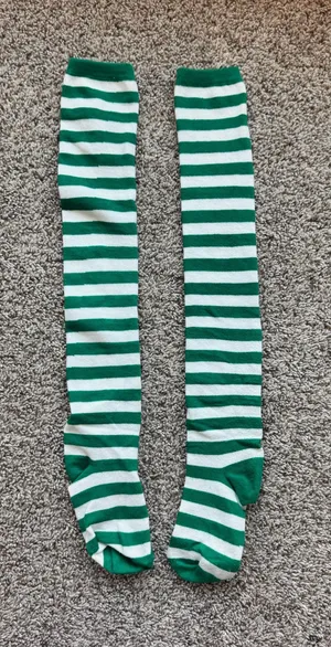 Amazon Green Striped Socks thumbnail 1