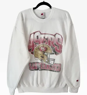 NWT Champion San Francisco 49ers Graphic Crewneck Sweatshirt Women’s Large thumbnail 1