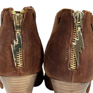 Betsey Johnson Jensen Leather Chestnut Brown Bootie Boots thumbnail 5