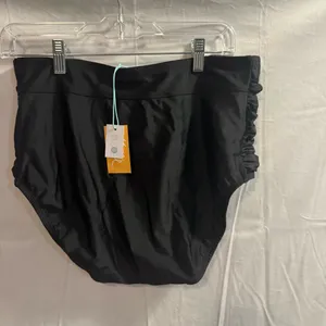 Kona Sol Black High-Waisted Bikini Bottom thumbnail 4