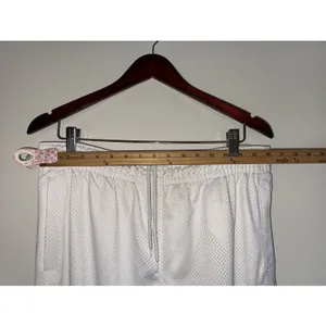 Womens L Nike Sportswear Basketball Jersey Pants Mesh White‎ Skater Y2K Wide Leg thumbnail 5