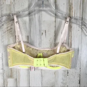 Victoria's Secret Yellow Lace Bralette Bra Sexy Lingerie Top v6x thumbnail 3