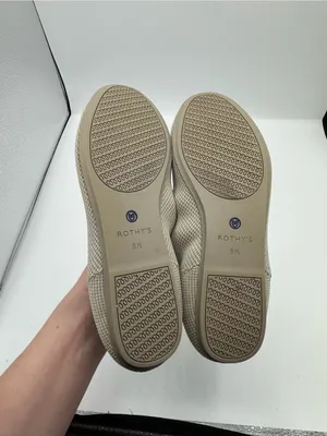Rothy’s The Loafer Linen Double Stitch Womens Size 8.5 Beige Slip On Flats work thumbnail 2