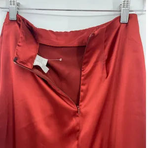 Asos Maxi Wrap Satin Skirt Sz 0 Rust Y2K Minimalist Formal Bias Sleek Modern thumbnail 6