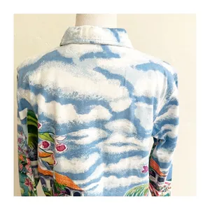 Vtg Real Comfort By Chadwick's Button Up Top Womens M Multi Floral Scenic Print thumbnail 3