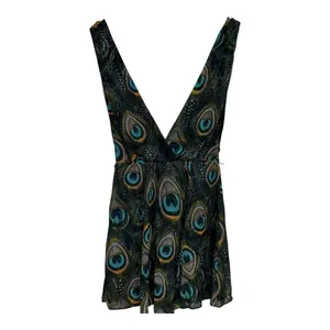 show me your mumu Corrine Peacock Crossover Short V Front‎ And Back Dress Size M thumbnail 3