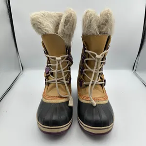Sorel Joan of Arctic Waterproof Snow Boots Womens Size 6 Suede Faux Fur Mid Calf thumbnail 3