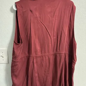 Entro Shirt Jacket Vest in Rust Red XL thumbnail 4