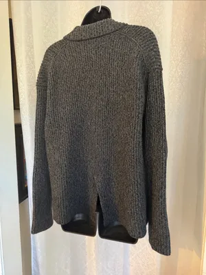 Nordstrom Dark Gray Ribbed Button-Front CardiganSz: S thumbnail 3