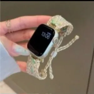 Handmade Boho Style Braided Light Pink Apple Watch Band 38 thumbnail 2