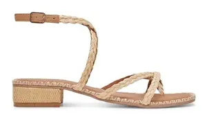 Cushionaire Nude Braided Sandals thumbnail 1