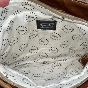 Myra Bag Brown Hand Tooled Tassels Crossbody Handbag Clutch Purse thumbnail 10