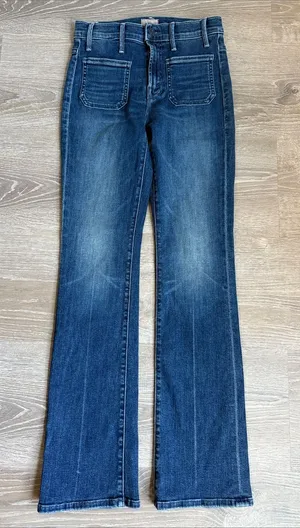 MOTHER THE PATCH POCKET INSIDER SNEAK CAVING IN Blue Size 24 thumbnail 1