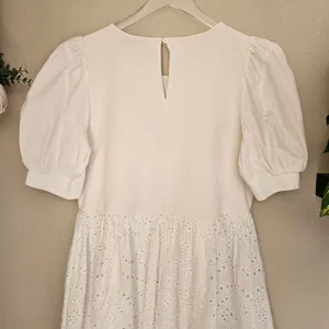 Peter Som Collective Rent the Runway White Combo Eyelet Dress Mini Sz 6 $360 thumbnail 8