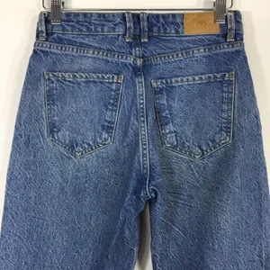 Zara Straight Leg Jeans 100% Cotton Raw Frayed Hem Size 2 thumbnail 12