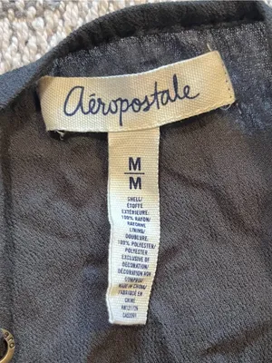 AEROPOSTALE Charcoal Gray Spaghetti Strap Tank Top Medium thumbnail 6