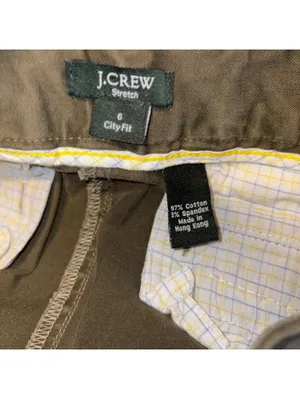J.Crew $128 Woman’s Size 6 Cityfit Casual Work Pants Straight Leg Clasp Button thumbnail 2
