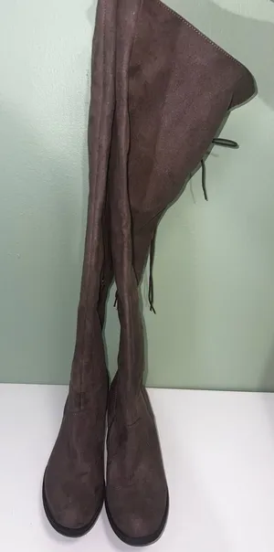 Kohl’s Jetset Grey Faux Suede Over-the-Knee Boots - Size 9.5 thumbnail 1